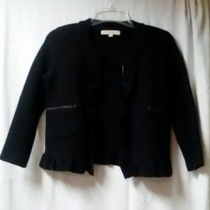 Black short sweater jacket